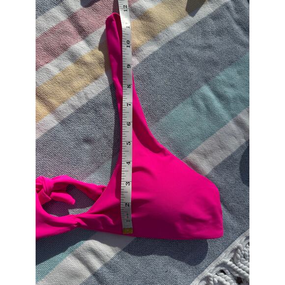 NWOT, Brand Unknown, Hot Pink Bikini Set, Tie Front Top & High Cut Bottom Sz XL - Picture 8 of 14